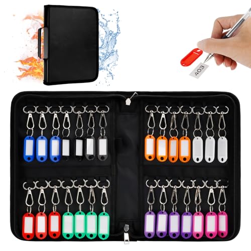 Boite à Clé Portable, 28*20.5*5.4cm Boîte à Clé à Fermeture 