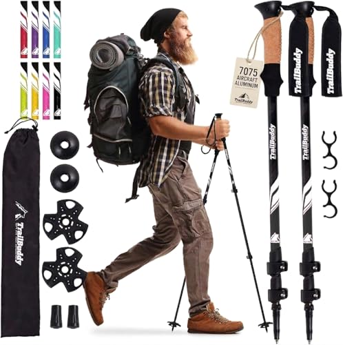 TrailBuddy Bâtons de randonnée - Bâtons de Marche télescopiq