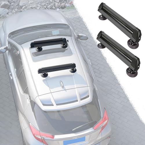 Porte Ski 2 Barres de Toit à Ventouses Sans Barres Transvers