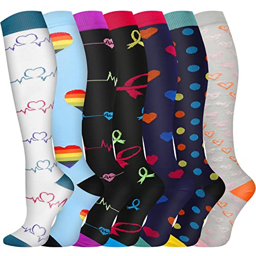 Pnosnesy Chaussettes De Compression, (2/4/6/7 Paires) Pour H
