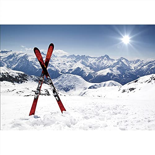 Aoihrraan 4,5x3m Neige Montagne Paysage Photographie Toile d