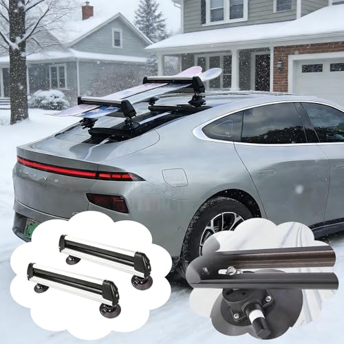 Porte Ski Porte-skis dattelage avec Ventouses Réglables, Por