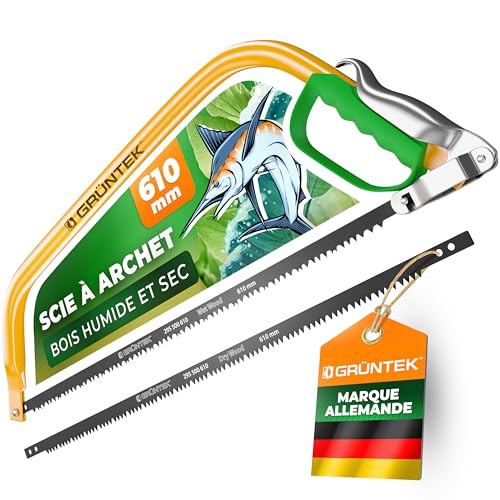 GRÜNTEK Scie à Branches, Scie à bois manuelle coupe agressiv