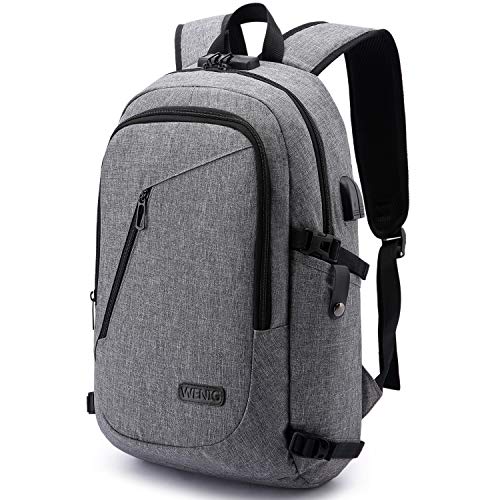 WENIG Antivol Sac à Dos Ordinateur Portable 15.6 Pouces Homm
