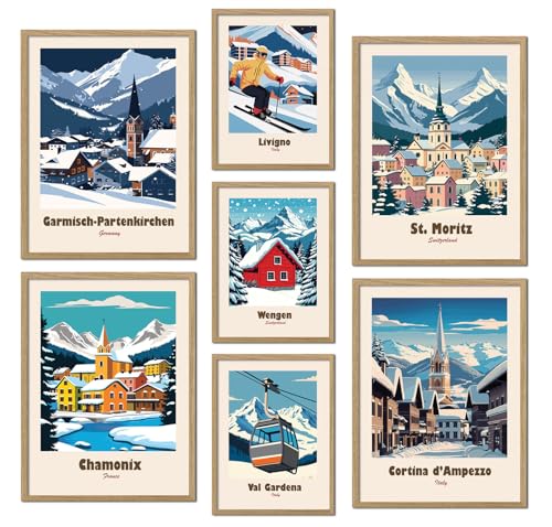 ag.art deco Lot de 7 Posters | Affiche Decoration Murale | A
