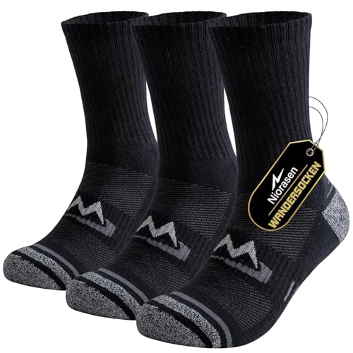 Niorasen Chaussettes Randonnée Homme, 3 Paires Chaussettes S