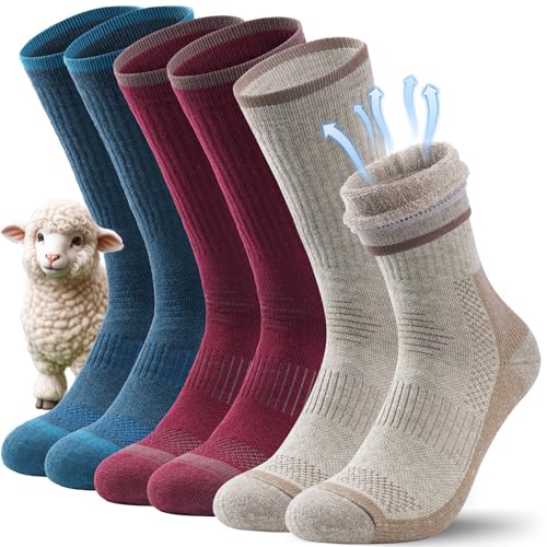 TANSTC Chaussette de Randonnée en Laine Mérinos pour Homme C