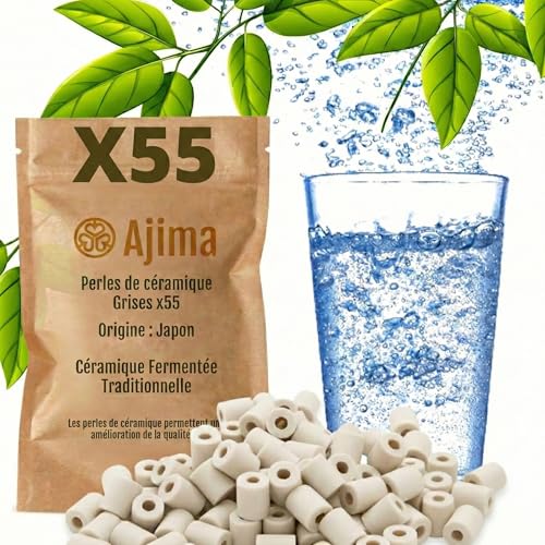 Ajima 55 Perles de Céramique Grises Fermentées - Filtre à Ea