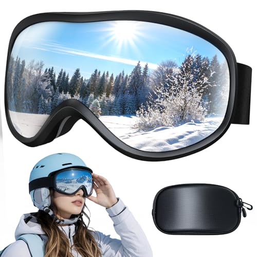 DOMOR Lunettes de Ski Homme, Masque de Ski OTG Réglables, Ma