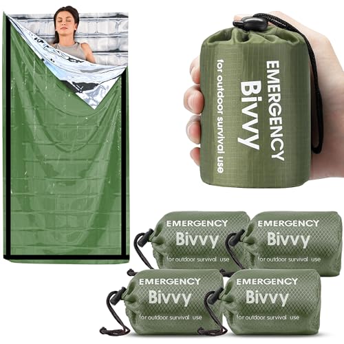 Deecam Sac de Couchage de Survie 4 pièces, Couverture de Sur