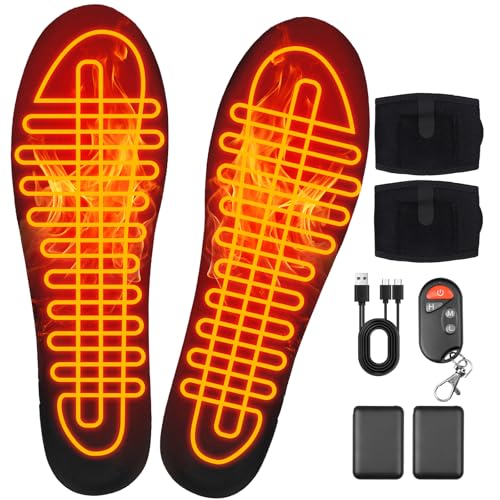 Semelle Chauffante Rechargeable avec Batterie Externe et Tél