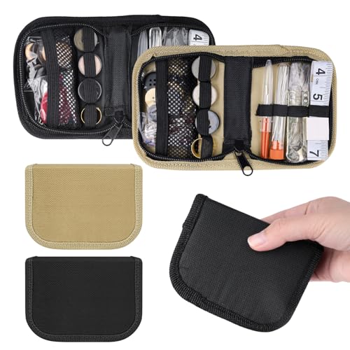 Lot de 2 mini kits de couture portables avec boutons compact