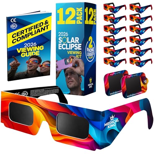 Medical king Lunettes Éclipse Solaire 2026, Lunette Eclipse 