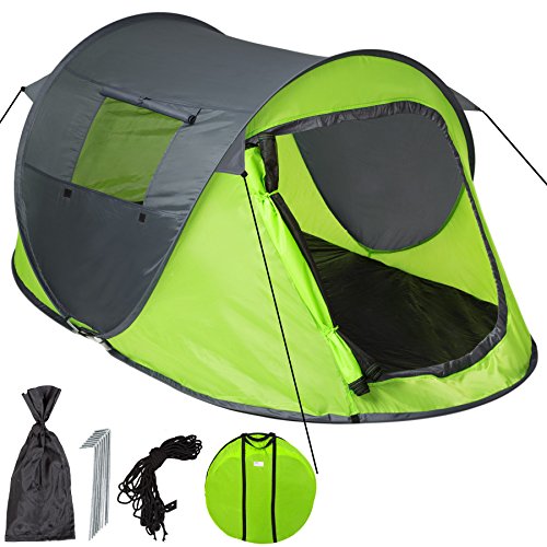 tectake® Tente de Camping instantanée 2 Personnes avec Houss