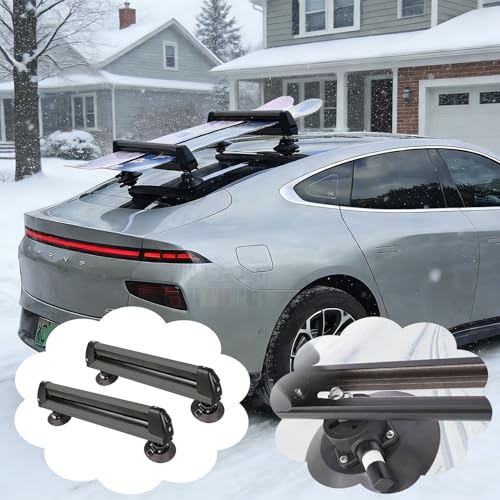 Porte Ski Porte-skis dattelage avec Ventouses Réglables, Por