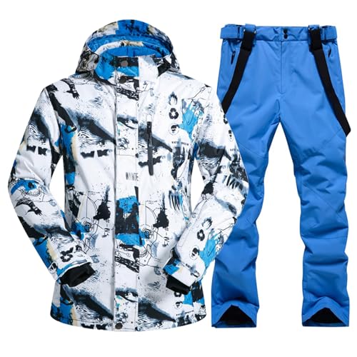 ALSOGO Ensemble veste et pantalon de ski pour homme - Imperm