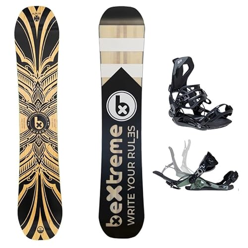Pack Planche de Snowboard Freestyle BeXtreme Aurum avec Fixa